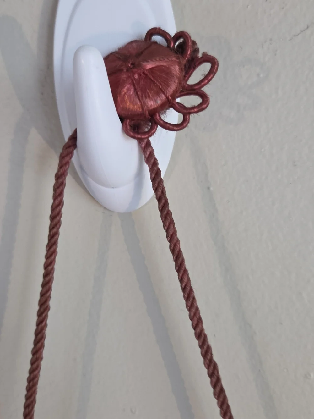 Decorative Black Velvet Bird Wall Hanging with Pink and Brown Embroidery